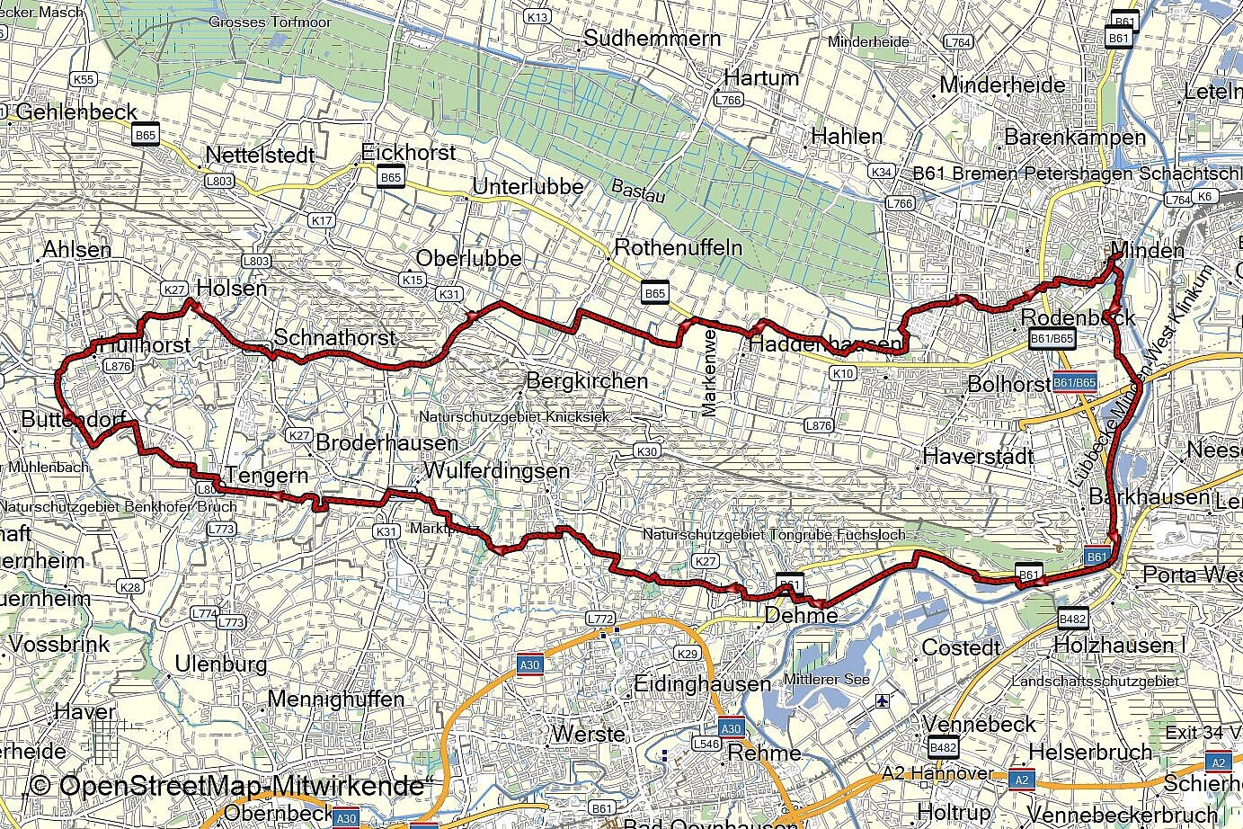 Route zum Cafè Lehmann