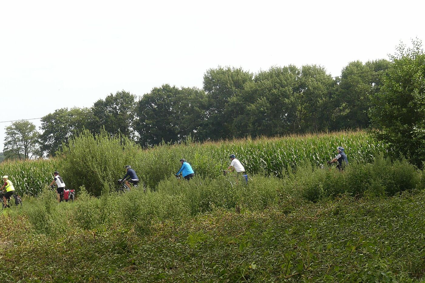 Die Manschaft folgt dem TourGuide