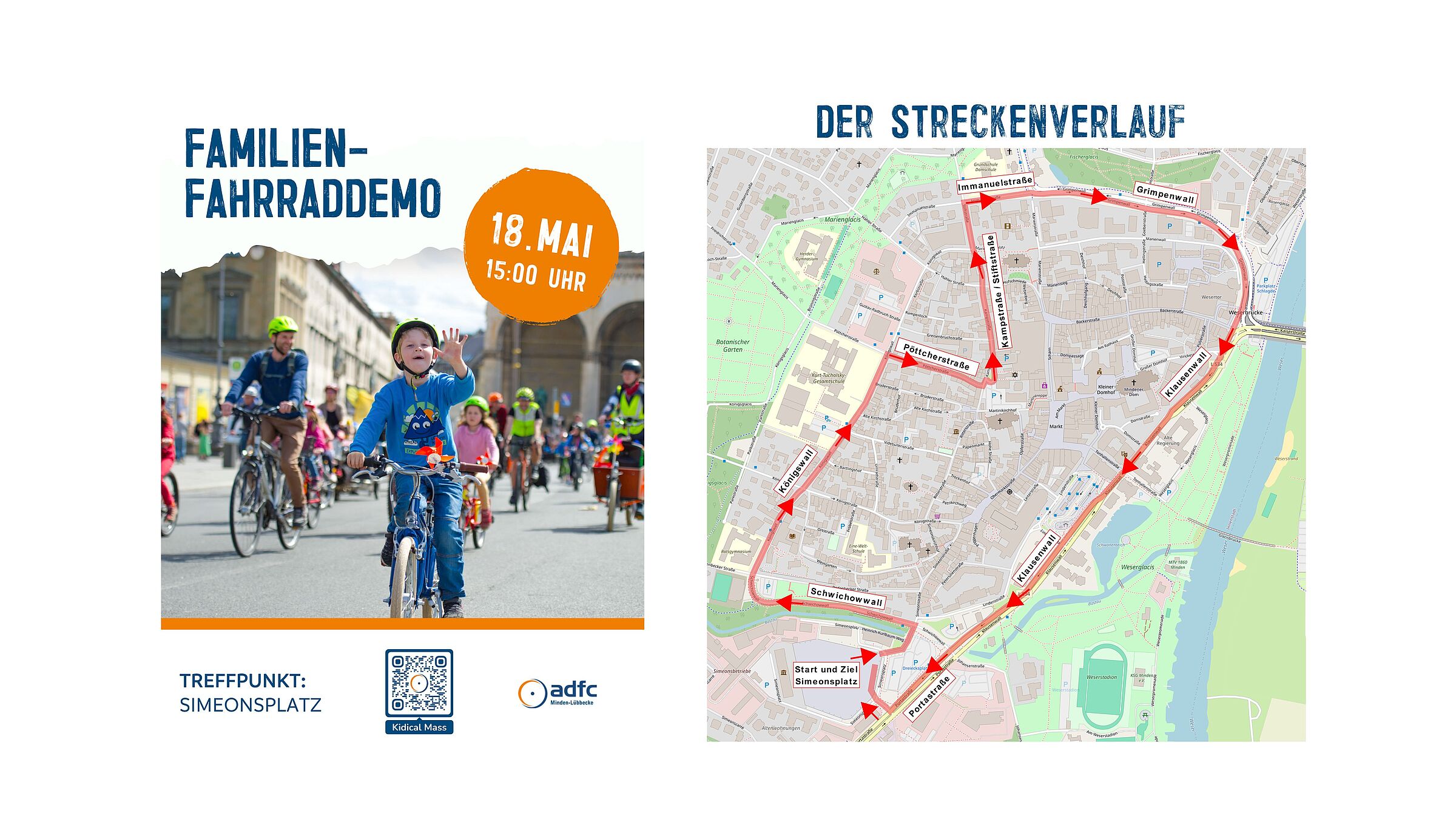 Familien-Fahrraddemo